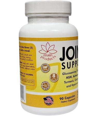 Main Products Joint Support - Glucosamine Chondroitin MSM Hyaluronic Acid Ashwagandha Turmeric Ginger Arnica - 2430mg Joint Support Supplement Micronized 90 Capsules. - Buy Online on GoSupps.com