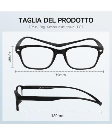 Newvision Reading Gamelles - Foldable Magnetic Closure Clip Glasses for Presbyopia +2.00 Black | International Shipping Available - Buy Online on GoSupps.com