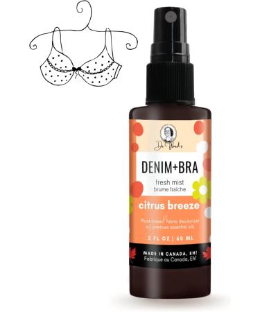 DENIM plus BRA Fabric and Lingerie Refresher Spray Mist CITRUS BREEZE - 2 oz 60 ml Plant-Based with Essential Oils Crisp Light Scent. Great for Skin - Buy Online on GoSupps.com