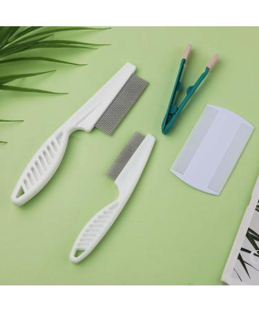 4 Pieces Animal Hair Comb Set - Magical Pet Flea Comb for Cats - Multi-functional Tear Stain & Fur Removal Tool - Buy Online on GoSupps.com