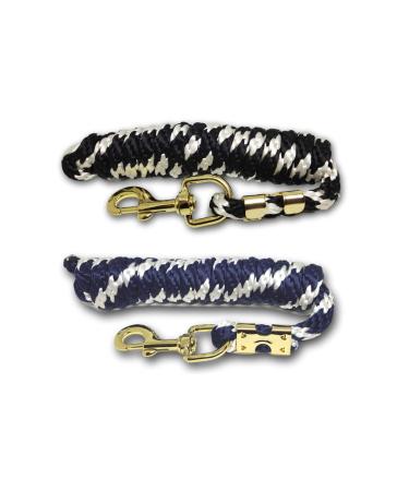 Leading knitting for horse - binding trick in different stylish designs leading leash binding pony donkey goat (1x blue + 1x black) - Buy Online on GoSupps.com