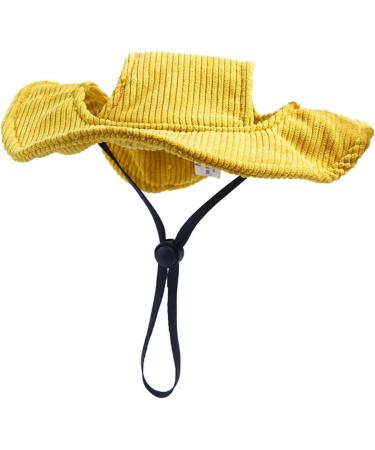 Folpus Outdoor Dog Hat - Breathable Summer Cap for Small Medium & Large Dogs - Cute Puppy Sun Hat - Yellow Sporty Pet Egg Hat - Buy Online on GoSupps.com