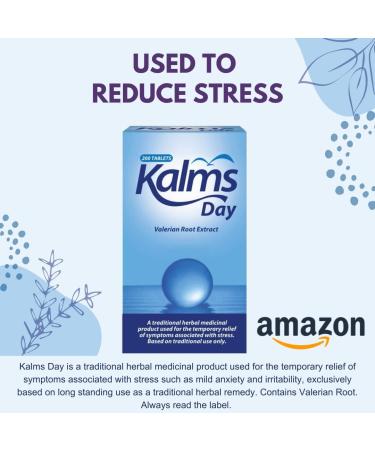 Kalms Day 200 Tablets - Natural Stress Relief Supplement (200 Count) - Buy Online on GoSupps.com