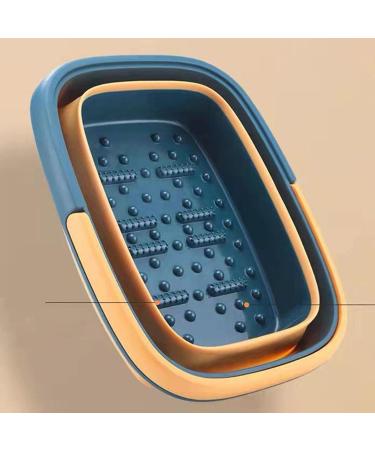 Foot Soaking Bath Basin Collapsible Foot Bath Basin/Foldable Large Foot Bucket Foot Soak Tub for Pedicure Home SPA Treatment Men Deep Blue - Buy Online on GoSupps.com