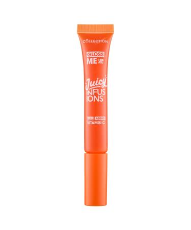 Collection Cosmetics Gloss Me Up Juicy Infusion Orange Lip Gloss With Added Vitamin C Hydrating For Dry Lips Orange Scented 9ml