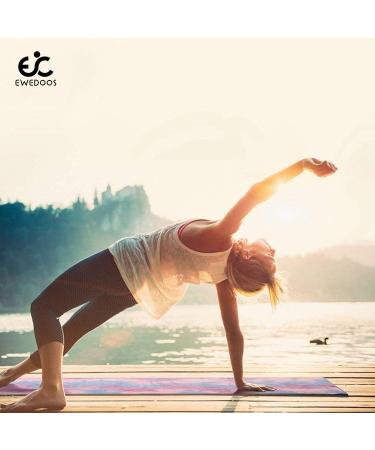 Ewedoos Non Slip Yoga Towel | Anchor Fit Corners | 100% Microfiber | Super Soft & Sweat Absorbent | Ideal for Hot Yoga, Pilates & Workout | Blue & Pink Tie Dye | 72 X 26 - Buy Online on GoSupps.com