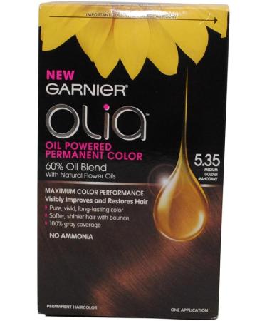 GARNIER OLIA OIL POWERED PERMANENT COLOR #5.35 MEDIUM GOLDEN MAHOGANY - Buy Online on GoSupps.com