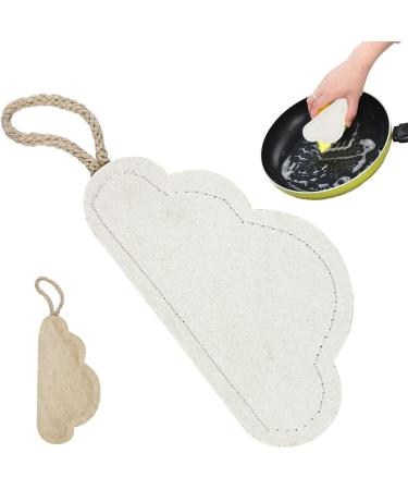 Loofah Dish Sponge Kitchen Eco Scrub Scourer | Eco-Friendly Non-Scratch Dishwashing Sponge for Pans and Pots Kitchen Cleaning Rowces Clouds - Buy Online on GoSupps.com