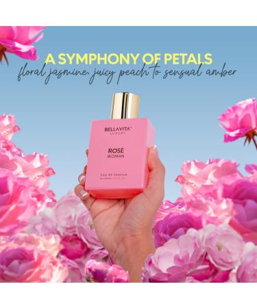 Rose Women's Eau De Parfum (3.4 fl. oz.) | Floral Oriental & sweet Perfume for Women | Notes: Amber Vanilla Black Currant Rose Jasmine | Vegan & Cruelty-Free - Buy Online on GoSupps.com