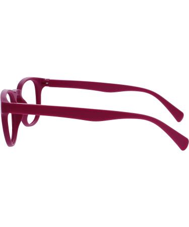 Opulize Round Matt Frame Reading Glasses | Fuscia Pink | +3.50 Magnification - Buy Online on GoSupps.com