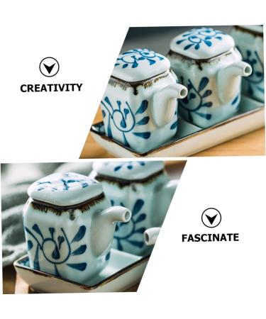 Zerodeko Ceramic Soy Sauce Pot Oil Bottle Home Supply Sauce Bottle Coffee Syrup Dispenser Soy Sauce Container Soy Sauce Dispenser Bottle Dressing Container Oil Can Ceramics Japanese-style - Buy Online on GoSupps.com