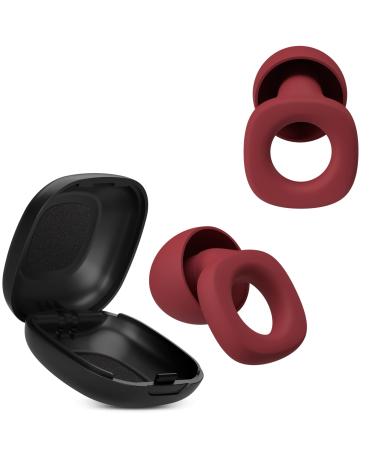 Audree Soft Ear Plugs for Noise Reduction  Reusable Earplugs for Sleeping  Concerts  Motorcycles  Airplanes & Noise Sensitivity  28dB Noise Cancelling  8 Silicone Ear Tips in XS/S/M/L  Red