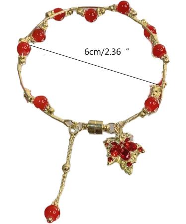 Vsilay Lianxue Elegant Crystal Pearl Bracelets - Fashionable Maple Blade Charm Jewelry for Women & Girls - International Shipping Available - Buy Online on GoSupps.com
