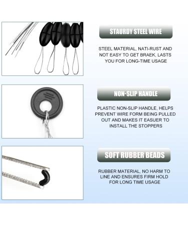 QIQN Float Stopper - 6 in 1 Rubber Fishing Bobber Stopper with Swivel - 100 Set Oval M for International Fishing - Buy Online on GoSupps.com