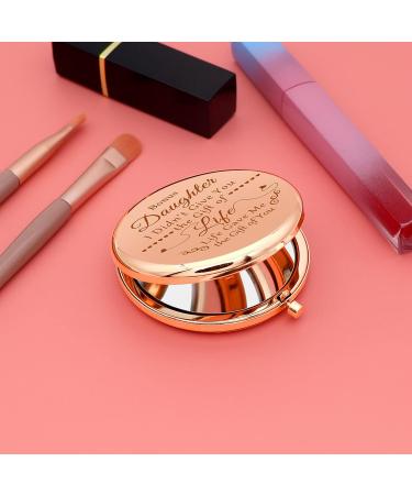 Gevody Bonus Daughter & Daughter-in-Law Travel Compact Mirror - Perfect Gift for Stepdaughter, Adoption, Birthday, Wedding & Graduation - Personal Makeup Mirror - Buy Online on GoSupps.com