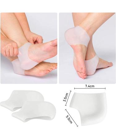 YIAGUN Gel Heel Protection Sleeve - Relief for Heel Pain, Plantar Fasciitis, Dry Heel - 1 Pair - Buy Online on GoSupps.com