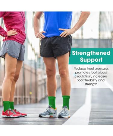 Modvel Foot & Ankle Brace Socks - Compression Sleeve for Sprained Ankle Support | Tendonitis & Arthritis Relief - Unisex Sports Running Ankle Brace Olive Medium - Buy Online on GoSupps.com