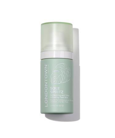 LONDONTOWN Sole Spritz Refreshing & Odor Foot - Cooling Spray with Tea Tree Oil Eucalyptus Oil Peppermint and Cucumber Extract - Instant Relief and Hydration for All Skin Types 0.2 oz.