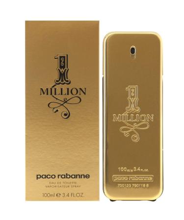 One 1 Million 3.4 Fl Oz for men by Paco Rabanne Cinnamon,Mint,Orange 3.4 Fl Oz (Pack of 1)