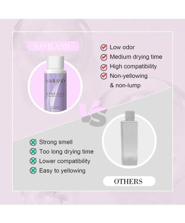 Saviland 2 oz Acrylic Liquid - Professional Acrylic Nail Supply for DIY Nail Art - Buy Online on GoSupps.com