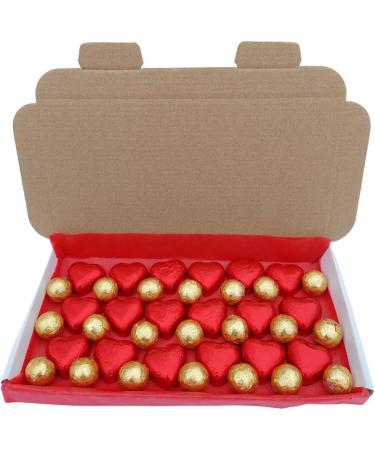 18 x Red Foiled Milk Chocolate Caramel Creme Hearts 21 x solid milk chocolate balls for Valentine's day gift box (18 Red Heart & 21 Golden Ball 39) 18 Red Heart & 21 Golden Ball 39 - Buy Online on GoSupps.com