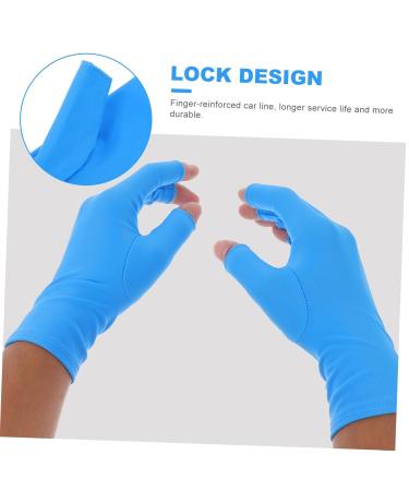 Beavorty 1 Pair nail gloves nail art gloves manicures art gloves Nails UV Shield Glove UV shield mittens UV fingerless gloves nail tool Elastic spandex ultra violet light - Buy Online on GoSupps.com