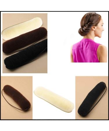 Hair Bun Bump Up Maker Shaper Hollywood Style Sponge Roll for Women - Blonde - Buy Online on GoSupps.com
