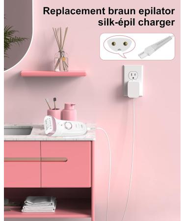 Charger Cord for Braun Silk-Epil & FaceSpa Pro - Compatible with Multiple Braun Models - Buy Online on GoSupps.com