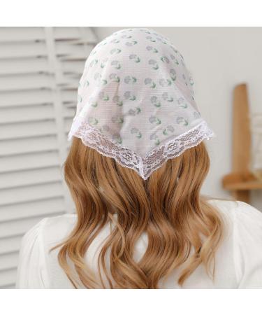 1 Piece Women's Flower Lace Triangular Headscarf Headscarves Hair Bands Headbands Triangle Scarf Hair Scarf Hair Band Hair Accessories Headwear for Women Girls Daily Wear White B - Buy Online on GoSupps.com
