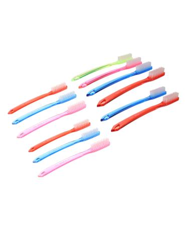 Gatuida 12th toddler brush adults Hard hard toothbrush medium toothbrush huge head toothbrush toothbrush with hard bristle prosthesis brush pregnant woman stock manual (1 Pack) as shown