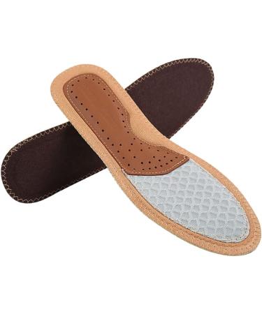 GLEAVI Leather Insoles - 2 Pairs Breathable Cowhide Orthotic Shoe Pads | Sweat Absorbing Non-Slip Comfort - Buy Online on GoSupps.com