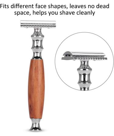 Dekaim Manual Shaver - Classic Men's Dual Blade Wooden Handle Shaver (Mahogany) - Vintage Style for a Smooth Shave | International Shipping Available - Buy Online on GoSupps.com