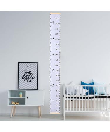 MHJY Kids Height Chart - Wooden Ruler Growth Chart for Boys and Girls - Canvas Height Measurement Wall Decor - Blue Nursery Decor - 7.9'' x 79 - Buy Online on GoSupps.com
