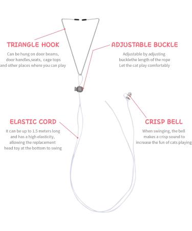 Loudhhe 6-Piece Interactive Cat Toy Set - Hanging Door Frame Springs & Mice for Cats to Combat Boredom | International Shipping Available - Buy Online on GoSupps.com