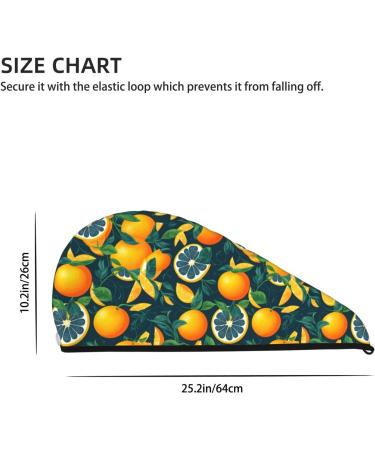 Hair Towel Wrap - Quick Drying Hair Turban with Button | Fresh Orange Hair Drying Towel - Buy Online on GoSupps.com