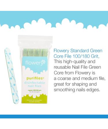 Disinfectable Nail Files 100/180 Grit Green - Pack of 20 | Flowery - Buy Online on GoSupps.com