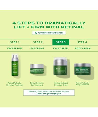 Murad Retinal ReSculpt Overnight Cream Anti-Aging Face & Neck Cream with Encapsulated Retinal & NAD+ Firms Lifts & Hydrates Skin 1.7 Fl Oz - Buy Online on GoSupps.com