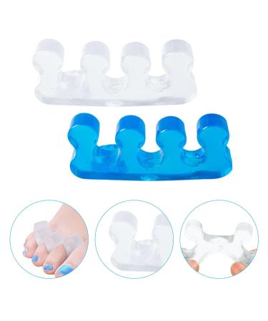Eupsiiu 7-Piece Washable Toe Separator Set for Perfect Nail Polish Application - Ideal for Men & Women (Blue & White) - Buy Online on GoSupps.com