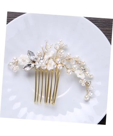 FRCOLOR Bridal Hair Comb Bridal Comb Crystal Headpiece Bridal Headpiece Wedding Comb Wedding Hair Combs Bridal Headdress Tiara Wedding Headpiece Bride Accessories Pearl - Buy Online on GoSupps.com