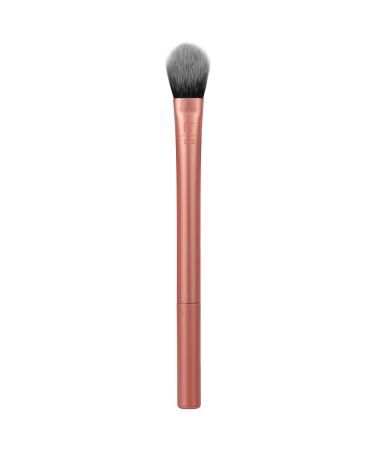 Real Techniques Brightening Concealer Makeup Brush, Face Brush For Eye Cream and Concealer, Covers Blemishes, Imperfections, and Dark Circles, Orange Face Brush, RT 242 Brush, 1 Count Brightening Concealer & Eye Creams Mak