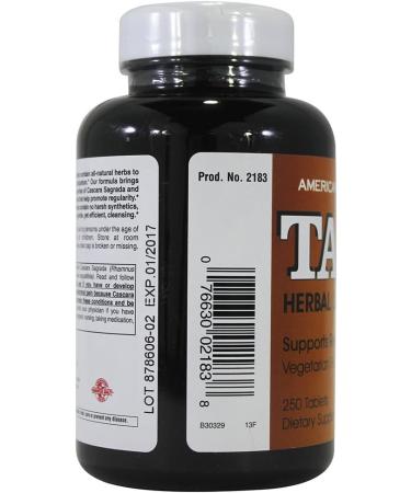 American Health Tam Natural Herb Laxative 250 Tablets - 2 Pack - Buy Online on GoSupps.com