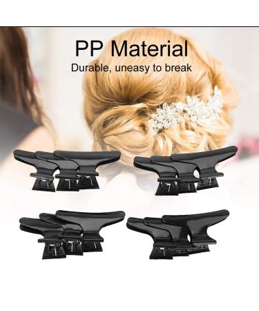 12PC Black Butterfly Hair Clip Set - Professional Hair Styling Tools for Women & Girls | Hairdresser Salon Essentials - Buy Online on GoSupps.com