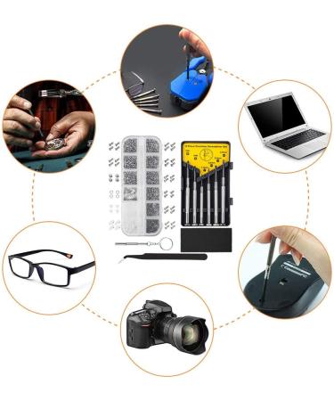1100PCS Eyeglasses Repair Kit with Precision Screwdriver Set, Tweezers - for Glasses, Sunglasses, Jewelry, Watches - Buy Online on GoSupps.com