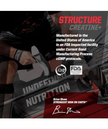 Undefined Nutrition Structure Creatine+ by Brian Shaw - Micronized Creatine Magnesium Chelate HMB & PEAK ATP - 30 Servings Tropical Citrus - Strength Power Recovery - Buy Online on GoSupps.com