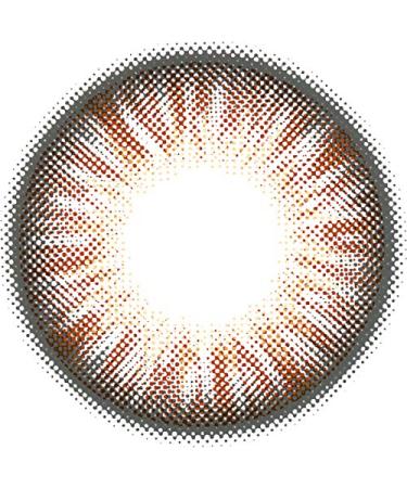 Matlens - Per trend colored contact lenses without strength tricolor Bella Braun Big Eyes NPX -D06 2 lenses 1 contact lens container 1 care product 50ml 0.0 diopters 8.6 millimeters 14.5 millimeters 2