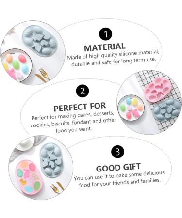 Zerodeko 6 Pcs Silicone Mold Christmas Decor Easter Egg Molds Silicone DIY Candy Gum Paste Easter Baking Manual Silicone Fondant Mold Cake Fondant Mint Jelly Chocolate Cake Mold Silica Gel 22.9X15X2.3CMx3pcs - Buy Online on GoSupps.com