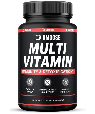 DMoose Multivitamin with Vitamin A C E K2 & 250 mg Strontium 100 mg Ginger Extract 100 mg Garlic Extract 120 Tablets (30 Servings)
