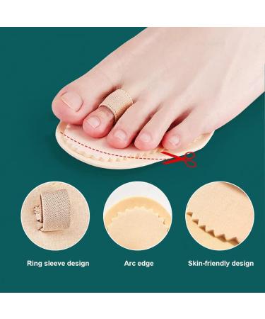 6 Piece Hammer Toe Straightener Set - Toe Splint for Crooked, Overlapping Toes & Corn Removers - Khaki, One Size - Buy Online on GoSupps.com