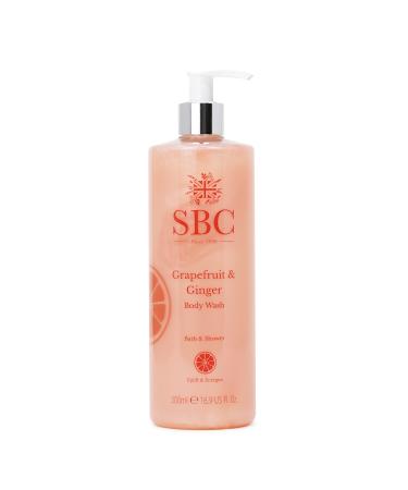 SBC Skincare Grapefruit & Ginger Body Wash - 500ml | Moisturising Body Wash For The Family | Vegan Friendly Shower Cream | Cleansing Shower Gel For Men And Women