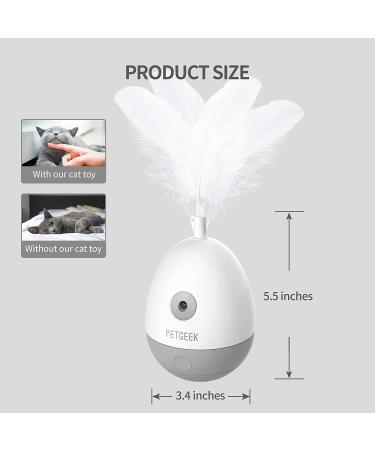 PETGEEK Laser Pointer Cat Toy - Interactive Kitten Toy with Bird Squeaky - Automatic Rotating Cat Laser Pointer - Indoor Cat Toys Gray - Buy Online on GoSupps.com